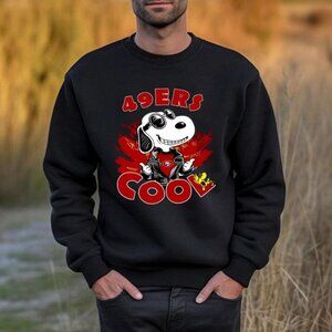 San Francisco 49ers Snoopy Joe Cool Awesome Football Sweatshirt NFL Fan Gift 05